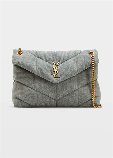 ysl puffy bag|YSL denim puffer bag.